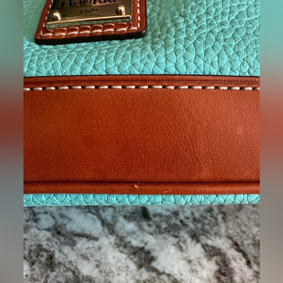 Dooney & Bourke Pebble Grain Zip Zip Satchel in Teal - Picture 11 of 15